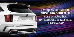 KIA představí nový model Sorento prostřednictvím LIVESTREAM přenosu na Facebooku