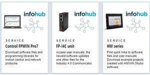 Panasonic Industry InfoHub – užitečné odkazy a soubory ke stažení pro automatizační zařízení a řešení